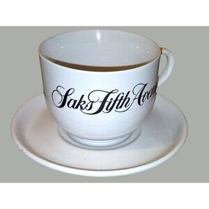 Vintage Saks Fifth Avenue New York Cup & Saucer Excellent Old Money Glamma